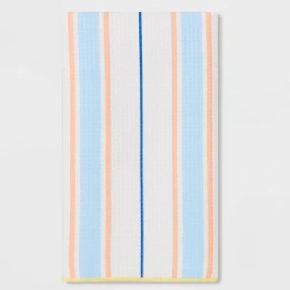 Room Essentials Everyday Striped Pastel Kitchen Towel Hand towel new without tag